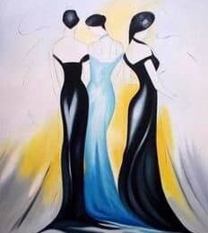 Peinture art moderne femmes en robes