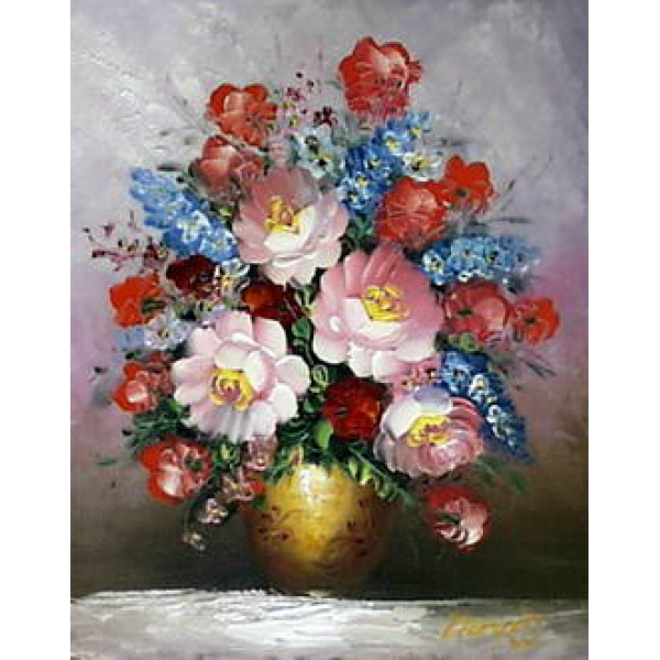 Peinture réaliste bouquet de fleurs CE037 1371641343