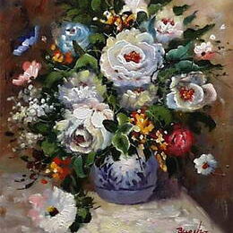 Peinture de fleurs style hollandais