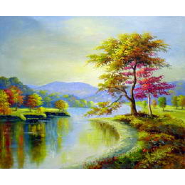 Peinture lac automne CH092 1369746309