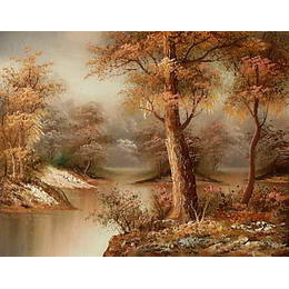 Paysage automne rivière