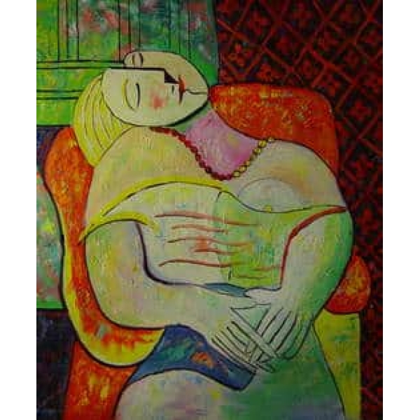 Tableau moderne Picasso femme dans son sofa Ca1076 1369665628