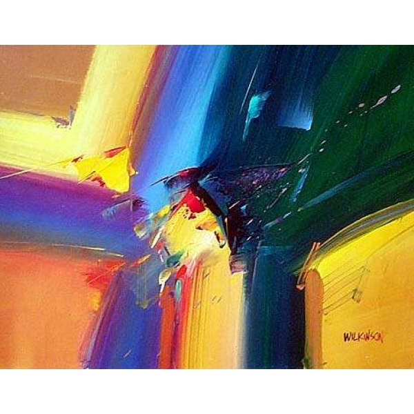 Peinture abstraite horizontale multicolore Cb231 1377591375