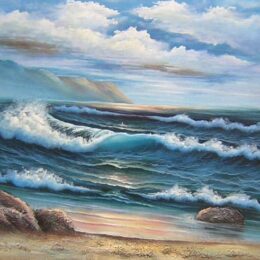 Peinture vagues mer