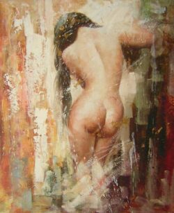 Peinture femme nue vue de dos HS0078 1359021357