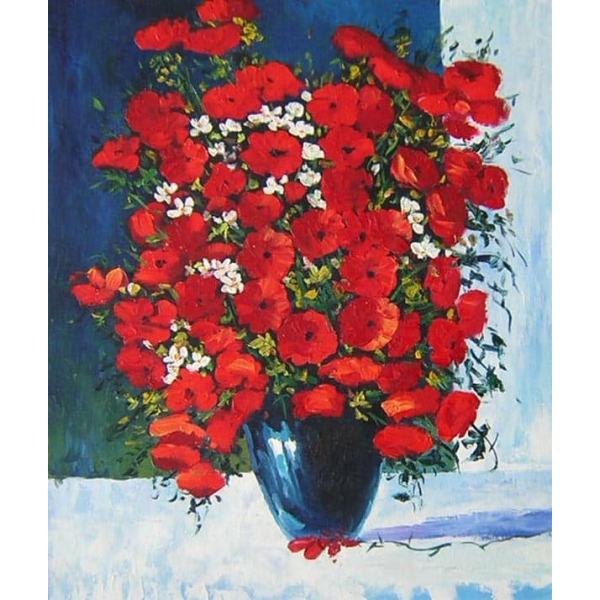 Peinture moderne bouquet de fleurs rouges HS0097 1340185525