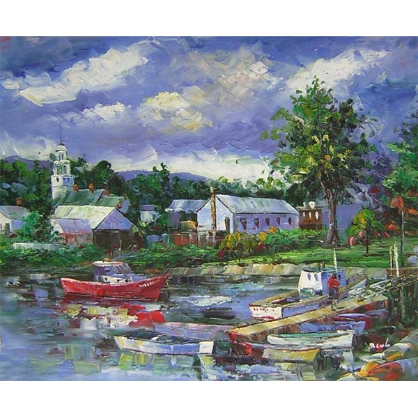 Peinture petits bateaux étang HS0596 1354200090