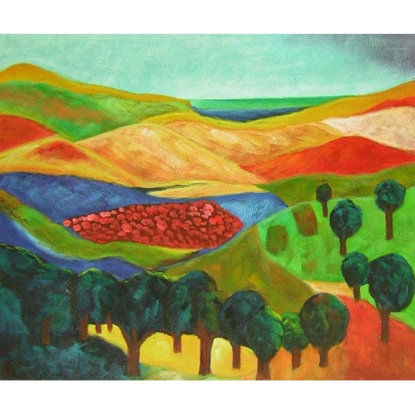Peinture abstraite d'une vallée colorée HS0930 1340270876