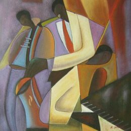 Peinture moderne musiciens africains