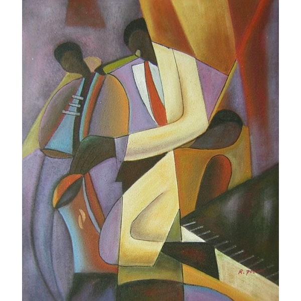 Peinture moderne musiciens africains HS0936 1340961472
