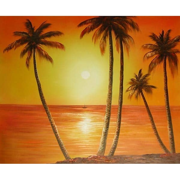 Peinture soleil plage des Antilles HS0982 1340271180