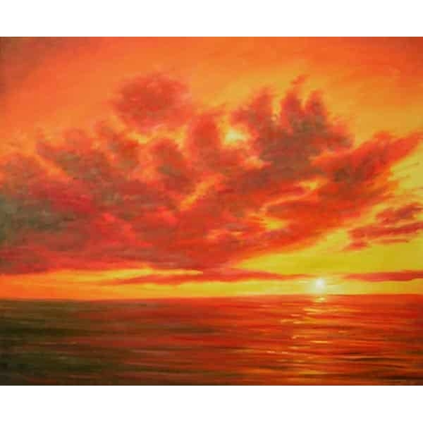 Peinture coucher soleil marin HS1006 1340271211