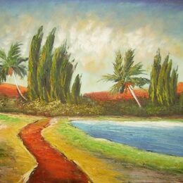 Peinture paysage Africain