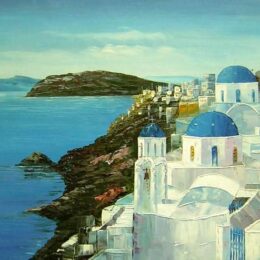 Peinture Santorin Grèce