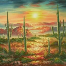 Peinture cactus desert