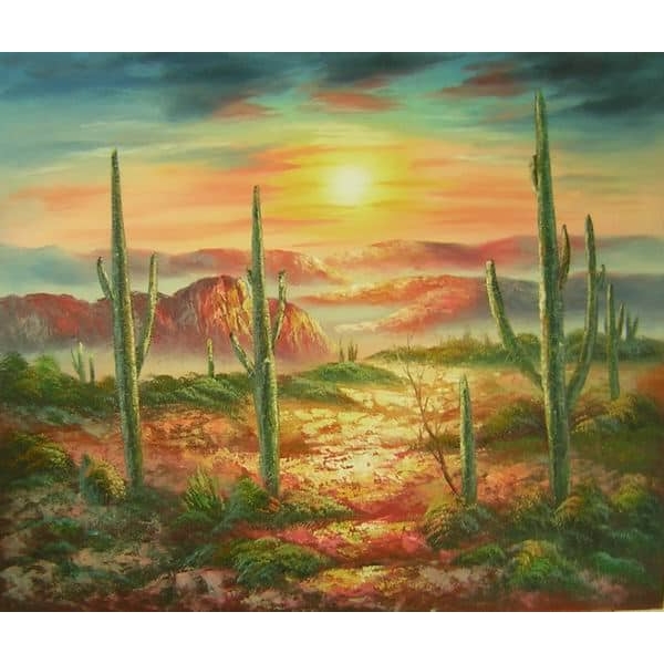 Peinture cactus desert HS1098 1354200575
