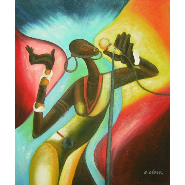 Peinture moderne chanteuse Africaine HS1140 1340006681