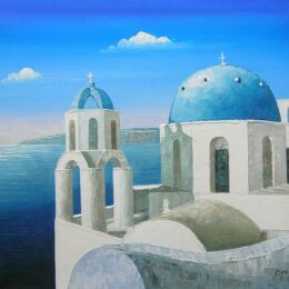 Peinture Grèce paysage