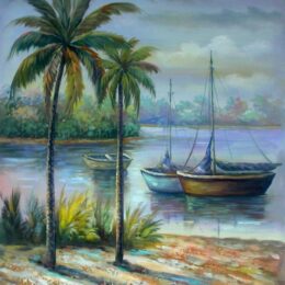 Peinture petite baie Antilles