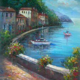 Peinture mer promenade
