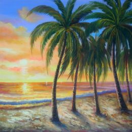 Peinture plage Antilles