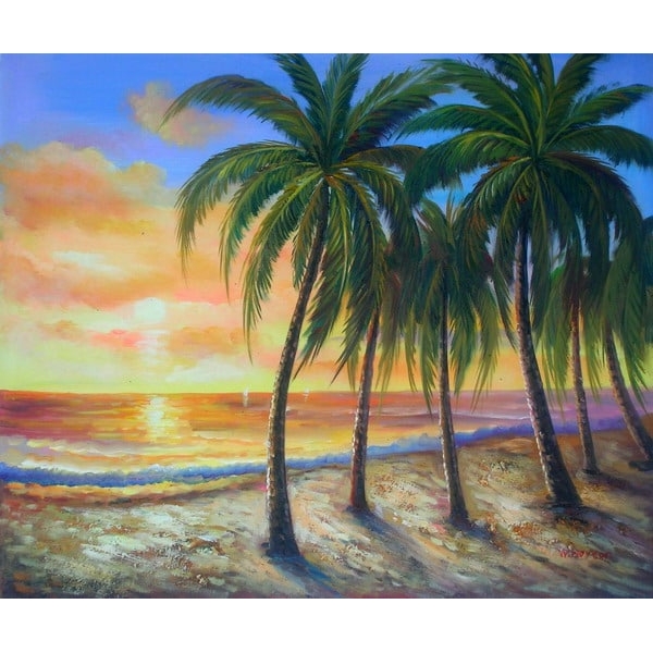 Peinture Plage Antilles Peintures Sur Toile peinture-plage-antilles-peintures-sur-toile