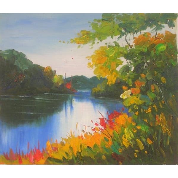 Peinture bords d'un lac en automne HS1945 1340205711