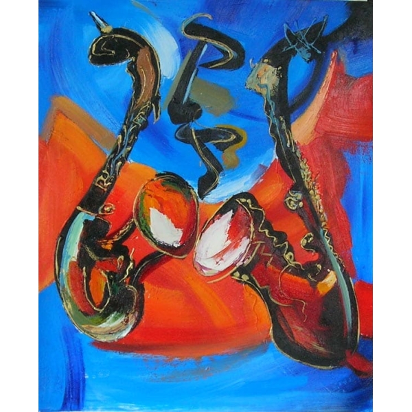 Peinture musique saxophone HS2403 1340964023