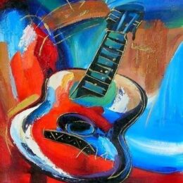 Peinture musique guitare