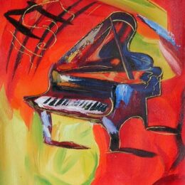 Peinture moderne piano