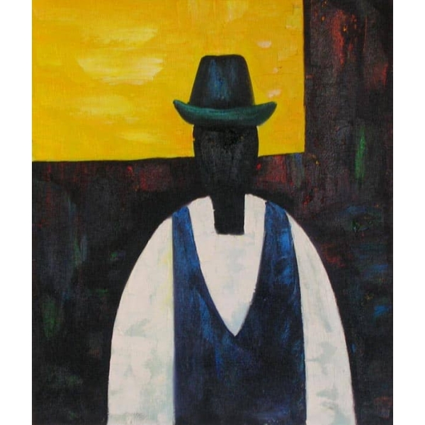 Peinture moderne l'homme à la tête noire HS2878 1340378781