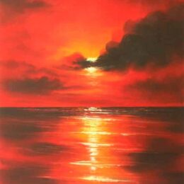 Coucher de soleil rouge