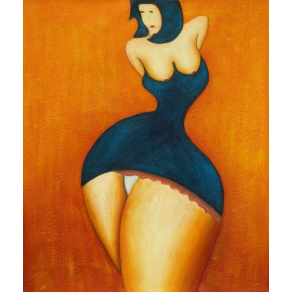 Peinture moderne femme en culotte blanche HS3022 1340378681
