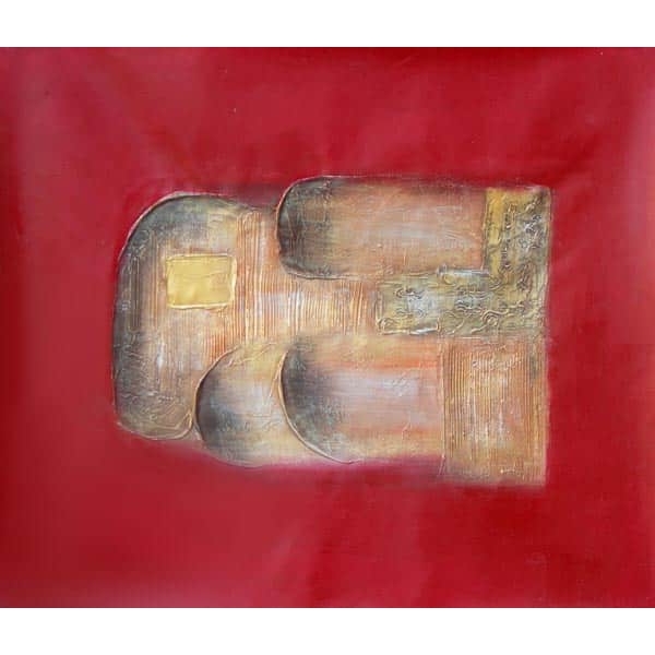 Peinture abstraite horizontale rouge HS3058 1346167509