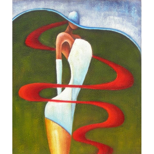 Peinture moderne abstraite femme blanche HS3430 1340378292