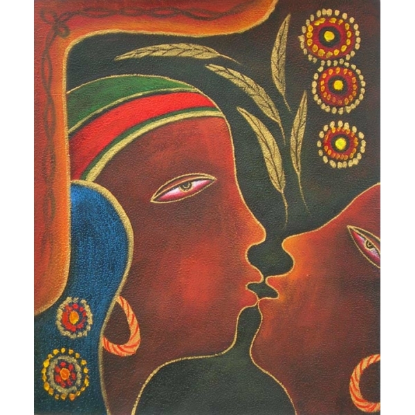 Peinture contemporaine ethnique Afrique HS3562 1340613619