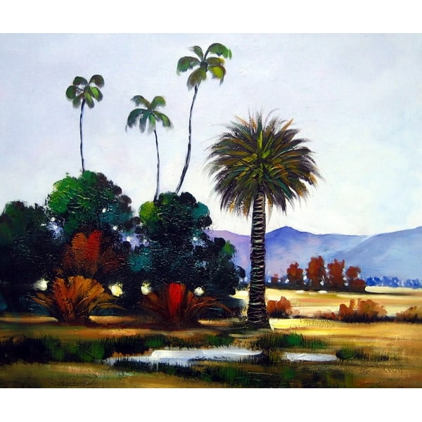 Tableau peinture palmiers HS3882 1341496793