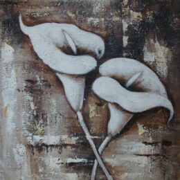 Peinture arum blanche sur toile
