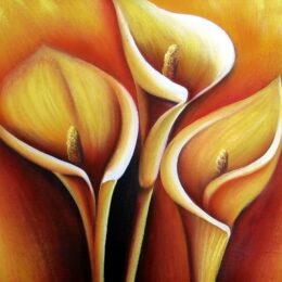 Peinture fleur de lys or