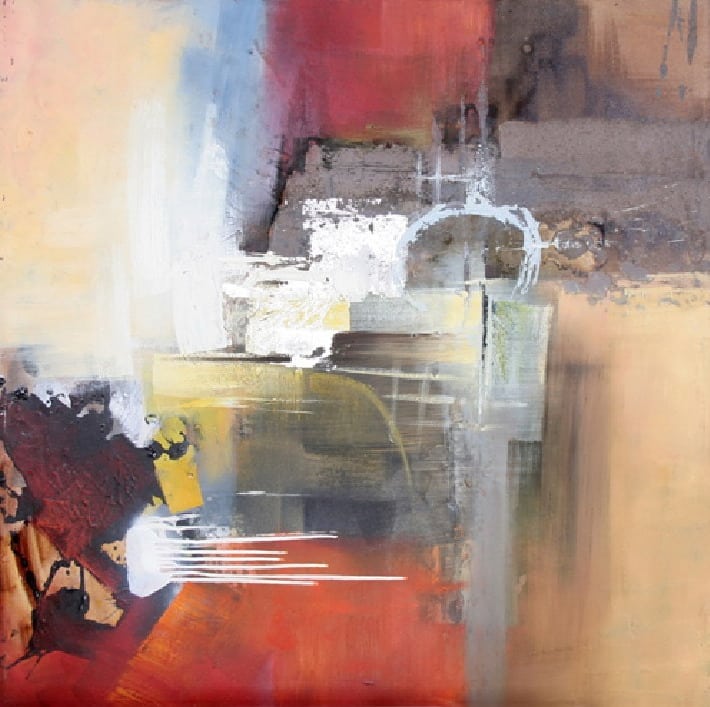 Tableau abstrait bordeaux beige bleu Tableau abstrait bordeaux beige bleu