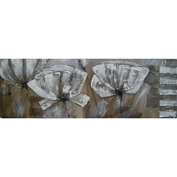 Tableau panoramique au couteau fleurs blanches HS4236 1349943931