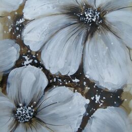 Tableau fleurs blanches