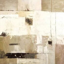 Tableau abstrait blanc beige