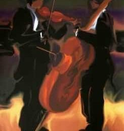 Peinture abstraite aux couleurs vibrantes