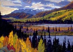 Peinture montagne vallée Canada Nwei0047 1350301726