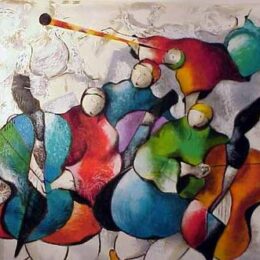 Peinture jeunes musiciens