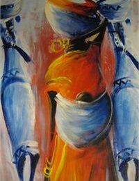 Femme africaine avec son bébé