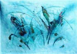 Tableau abstrait bleu ciel Tableau abstrait bleu ciel