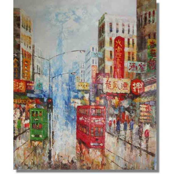 Tableau peinture Hong Kong street PST1046 1394619242