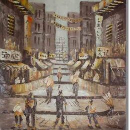 Tableau city scene de vie en ville